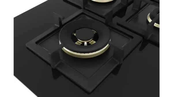 Series 6 Gas Hob 75 Cm Tempered Glass, Black - Image 2