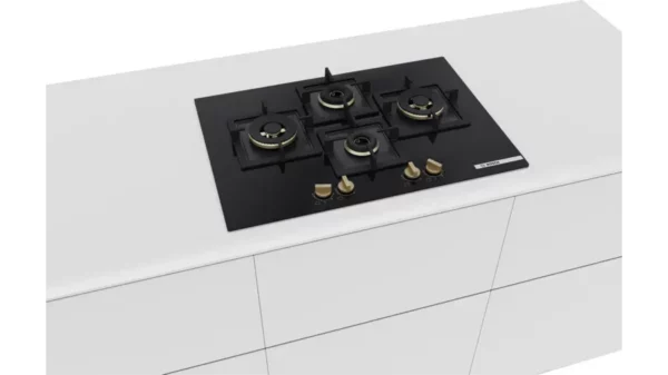 Series 6 Gas Hob 75 Cm Tempered Glass, Black - Image 5